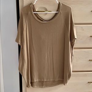 Tan off-the-shoulder top